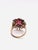 Late 20th Century Bochic “Capri” Vintage Blue Sapphire, Ruby & Rose Cut Topaz 18K Gold & Silver For Sale - Image 5 of 12