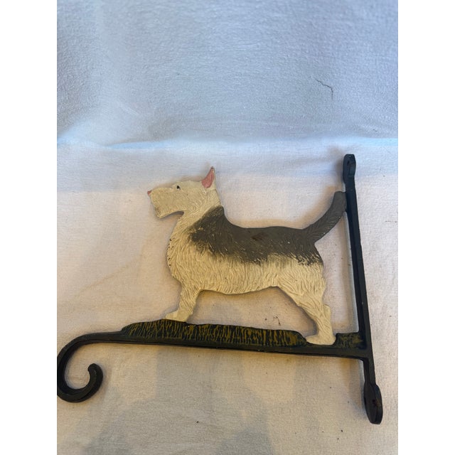 1950s Cast Iron Vintage Scottie Sign Hanger For Sale In Los Angeles - Image 6 of 7