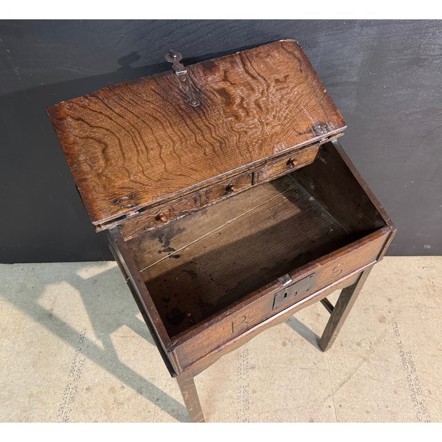 Wood 17th Century Writing Slope Box For Sale - Image 7 of 12