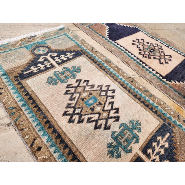 Mid-Century Modern 1970s Small Turkish Rug - a Pair For Sale - Image 3 of 9