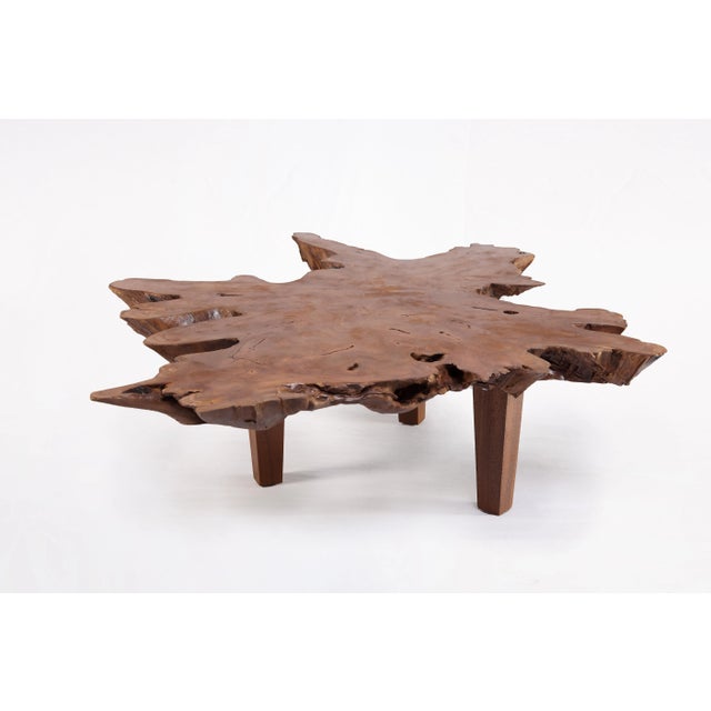Brown Teak Living Edge Coffee Table 43 For Sale In Greensboro - Image 6 of 6