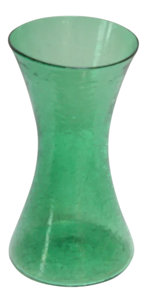 Wayne Husted for Blenko Green Crackle 'Sheaf' Vase Model 5519-M