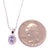 14 Karat White Gold Necklace With Diamonds and Oval Tanzanite Pendant For Sale - Image 10 of 12