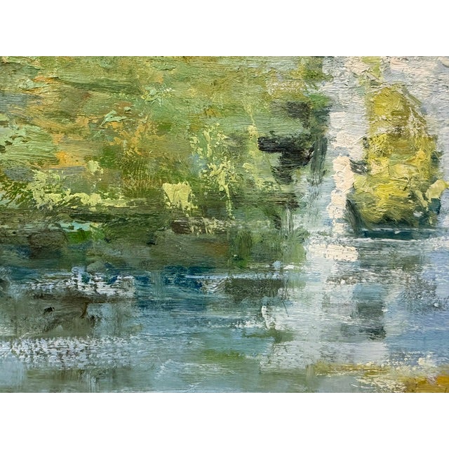 2020s Impressionist Countryside Meadow & Sky Scene - Large Square Canvas For Sale - Image 5 of 11