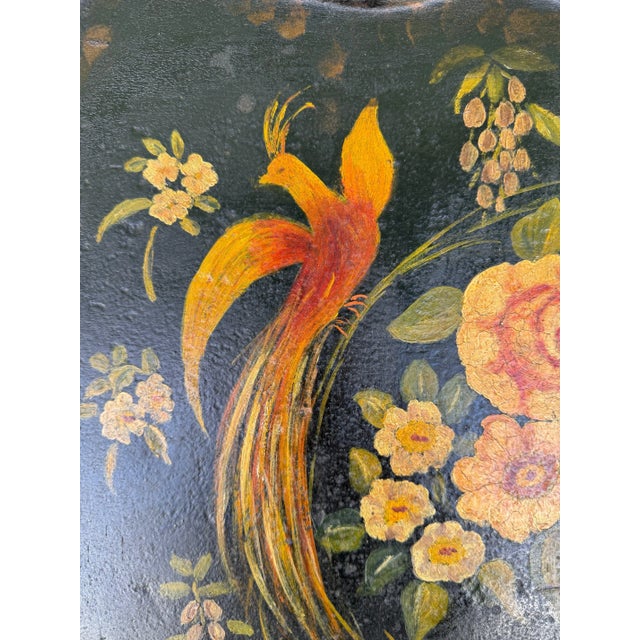 This striking early 19th century tole tray is a beautiful example of period hand-painted metalwork. The scalloped-edge...
