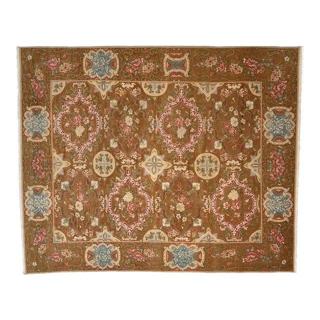 1970s Vegetable Dye Oushak , 9' X 11' For Sale