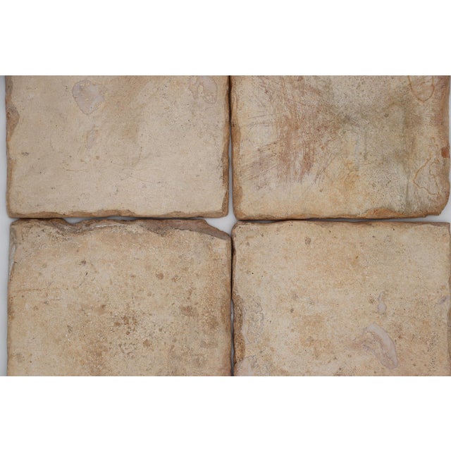 18th Century Set of Four Green Spongeware Tiles, Portuguese For Sale - Image 12 of 12