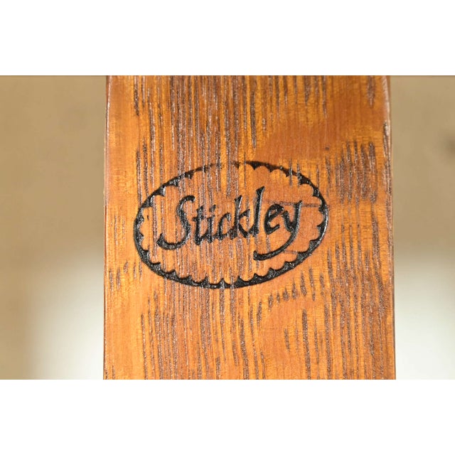 Stickley Mission Oak Arts & Crafts Slatted Tall Bookcases, Pair For Sale - Image 11 of 12