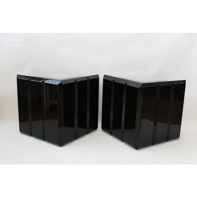 Haziza Style Modern Black Acrylic Coffee Table For Sale In Miami - Image 6 of 12