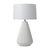 1960s Nova of California Concord Bone Porcelain 28" Table Lamp, White Walnut For Sale - Image 4 of 13