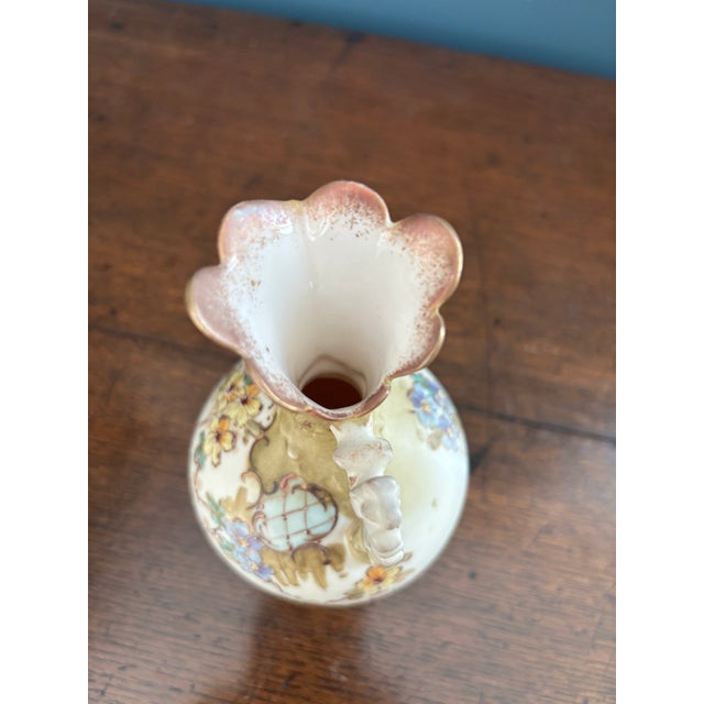 Late 19th Century Art Nouveau Turn-Teplitz RStK Hand-Painted Porcelain Miniature Ewer For Sale In Seattle - Image 6 of 8