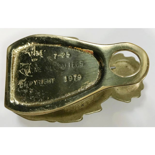 Virginia Metalcrafters Vintage Brass Pineapple Letter Clip Paper Weight For Sale - Image 4 of 4