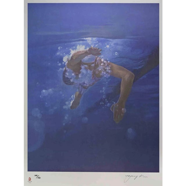 Kim Hyang, Swimmer, Lithograph, 2008 For Sale