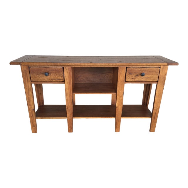 Broyhill Attic Heirlooms 2 Drawer Oak Console Sofa Table Chairish