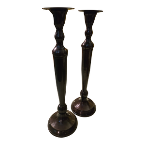 Vintage Metal Candle Stick Candle Holder Set