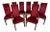Mid 20th Century Set of Eight Burgundy Mid-Century Dining Chairs by Stanley For Sale