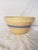 9.5" Pottery Mixing Bowl w Pink & Blue Stripe & Pie Crust Edge - Attributed to McCoy Pottery Crafted during the pinnacle...