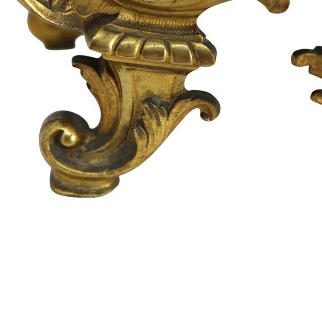 Bronze Seth Thomas Louis XIV Style Gilt Bronze Open Escapement Mantle Clock C1900 For Sale - Image 8 of 17