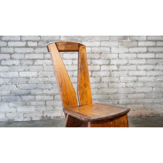 1970s French Modern Brutalist Dining Chairs After Pierre Chapo - Set of 8 For Sale - Image 11 of 18