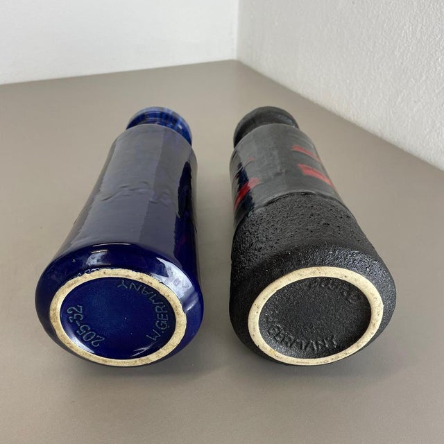 Fat Lava Pottery Vases from Scheurich, Germany, 1970s, Set of 2 For Sale - Image 17 of 18