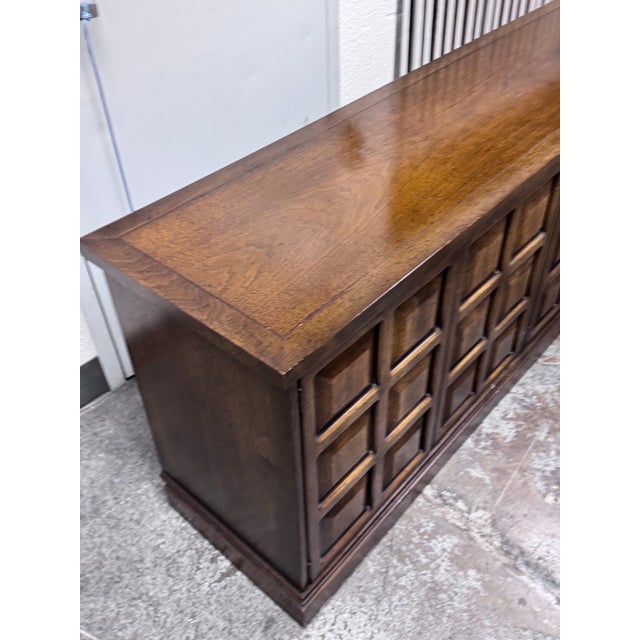 Wood Mid 20th Century John Widdicomb Brutalist-Style Sideboard Credenza For Sale - Image 7 of 12