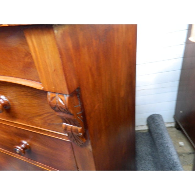 Antique 19th Century Scottish Victorian Mahogany Serpentine Chest of Drawers For Sale - Image 16 of 18