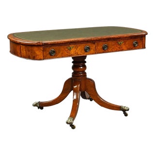 Victorian Burr Walnut Writing Table, 1860 For Sale