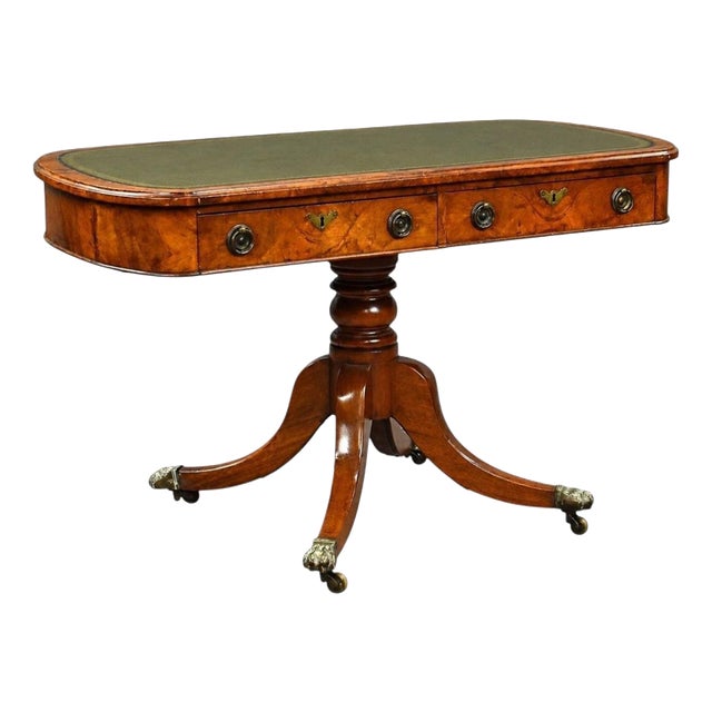 Victorian Burr Walnut Writing Table, 1860 For Sale