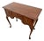 1950s Solid Walnut Petite Desk Vanity, Chippendale Style, Three Dovetail Drawers For Sale