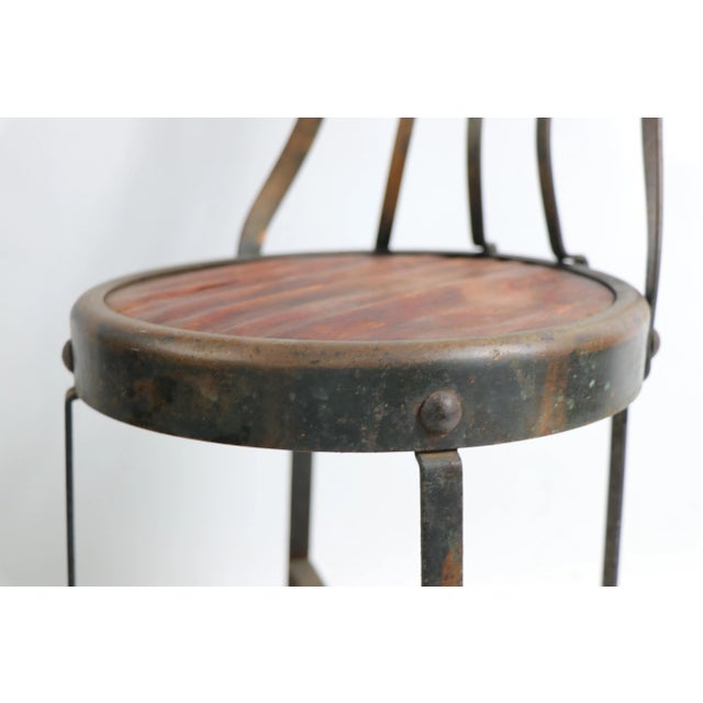 Black 1950s Childs or Doll Size Ice Cream Parlor Style Chair For Sale - Image 8 of 9