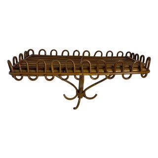 Wall Shelf in Rattan and Bamboo attributed to Franco Albini, Italy, 1960 For Sale