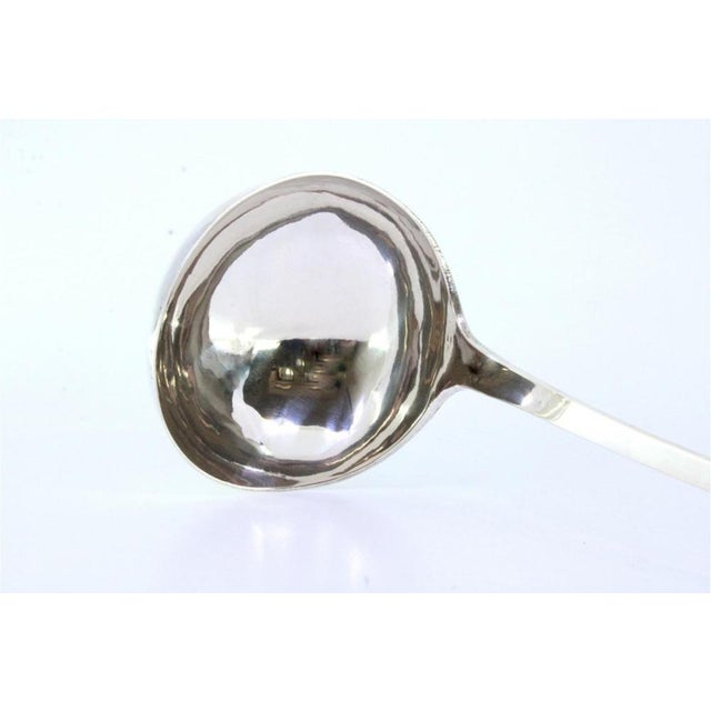 Silver Soup Ladle with Curved Trim Handle For Sale - Image 3 of 6