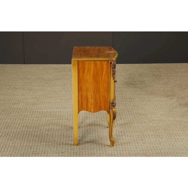 Antique Louis XVI French Provincial Figured Maple Cabinet Nightstands, C. 1920s For Sale - Image 17 of 17