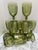 Vintage Set of Ribbed Green Glass Goblets, Set of Nine For Sale In Sacramento - Image 6 of 8