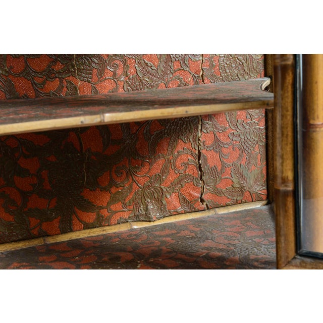 Wood Bamboo & Glass Cabinet, Aesthetic Mouvement 1880-1900 For Sale - Image 7 of 15