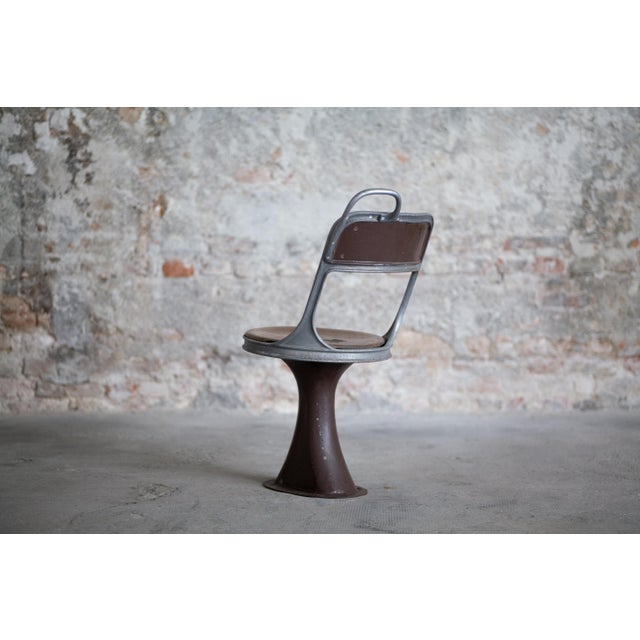 1940s Vintage Industrial Tram Chair, 1940s For Sale - Image 5 of 18