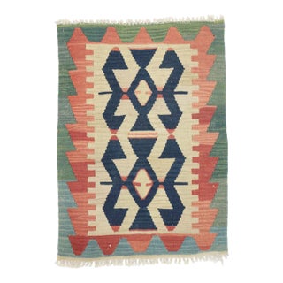 Vintage Persian Shiraz Kilim Rug - 02'01 X 02'10 For Sale