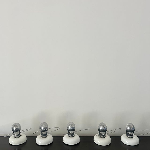 Postmodern Bisbi Wall Lamps by Achille Castiglioni for Flos, 1987, Set of 5 For Sale - Image 3 of 11