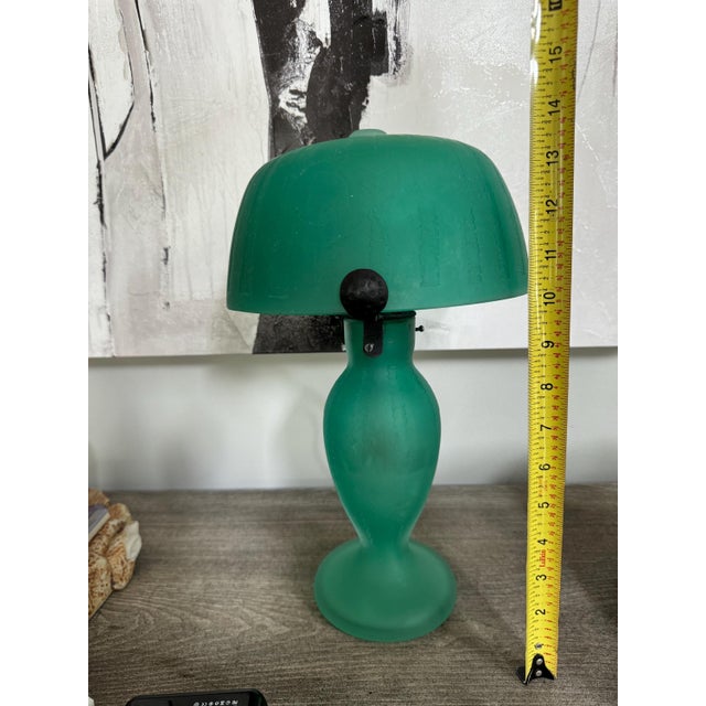 1920s Art Deco Daum Nancy Acid-Etched Cameo Glass Table Lamp 13.5"x8" For Sale - Image 13 of 15