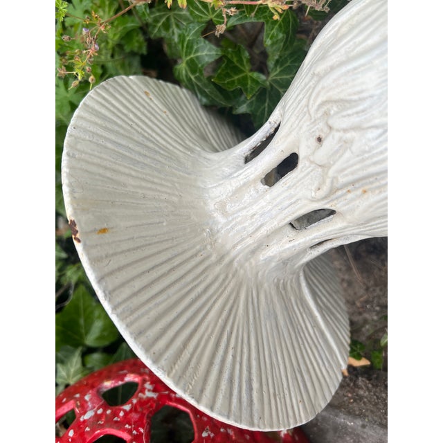 Vintage Cast Iron Mushroom Candle Garden Lantern For Sale - Image 6 of 9