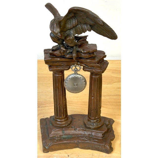 19th-Century French/ Italian Neoclassical Cast Bronze Eagle Pocket Watch Holder For Sale - Image 12 of 18