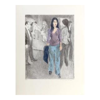 Passing By (Street Scene #3), Raphael Soyer Lithograph For Sale