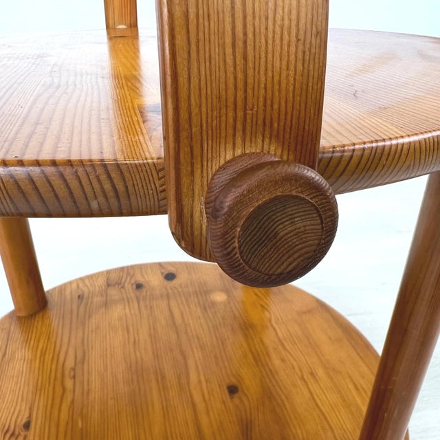 Wood Danish Pine Rollable Serving Trolley For Sale - Image 7 of 9