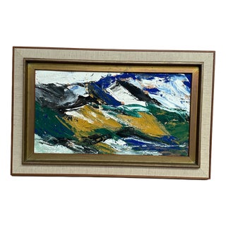 Svendolf Carlsson, Mountains, 1950s, Oil on Board, Framed For Sale