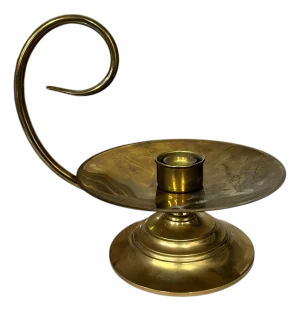 Vintage Old World Style Brass Candlestick Holder
