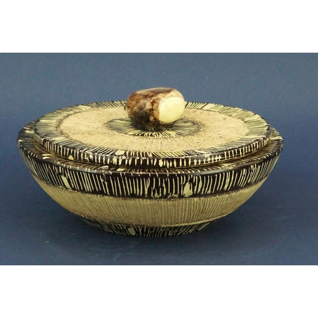 1920s Italian Futuristic Glazed Ceramic Bon Bon Holder by Nicolaj Diulgheroff for MGA of Albisola, 1920s For Sale - Image 5 of 18