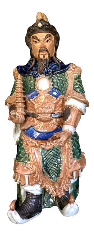 Chinese Hand Painted Warrior Figurine