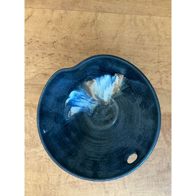 Vintage Glazed Studio Pottery Bowl For Sale - Image 4 of 12
