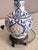 Metal Late 19th Century Blue and White Chinese Porcelain & Brass Table Lamp For Sale - Image 7 of 9