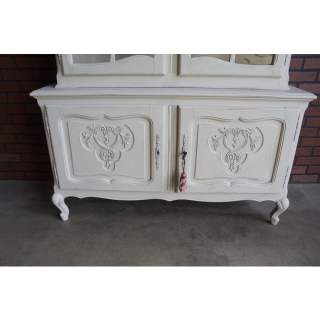 Antique Shabby Chic French Style Hutch For Sale - Image 6 of 9